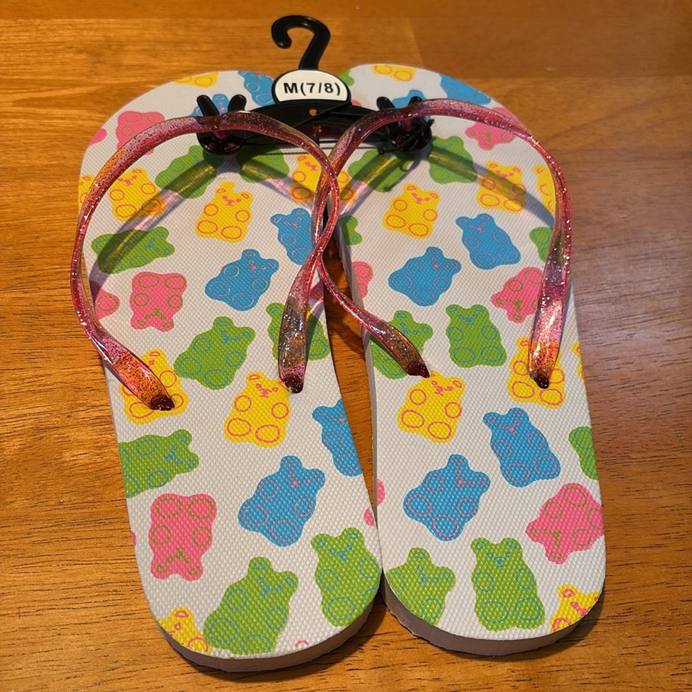 Colorful Kids Junior Flip Flops M (7/8) - Picture 7 of 10